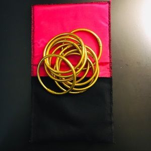 Budha  Girl Bracelets | Gold All Weather Bangles | Size Large (8 inches)